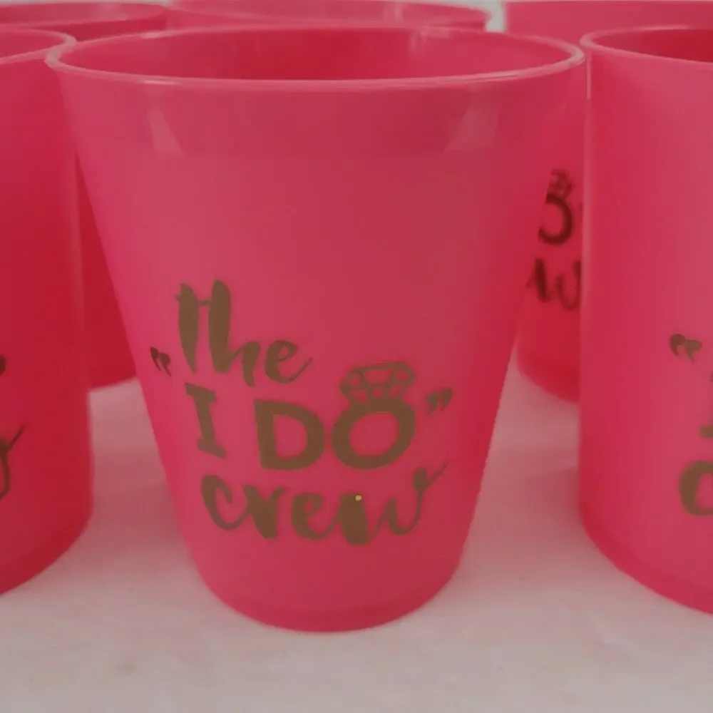Wedding or Bachelorette Party Cups 3 Sizes